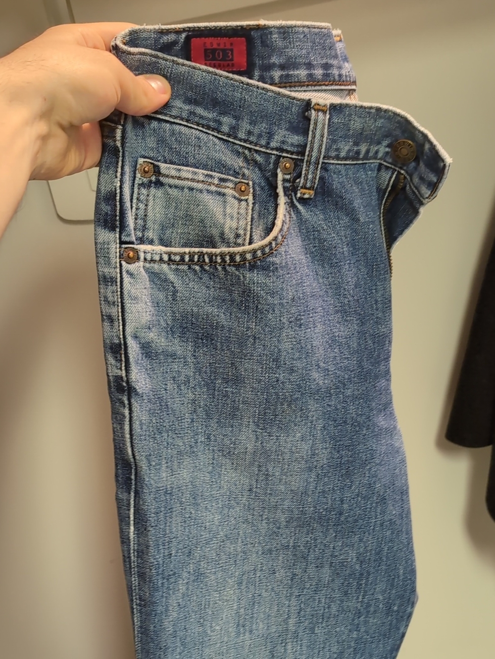 Edwin 503 Straight Jeans in Faded Blue Denim